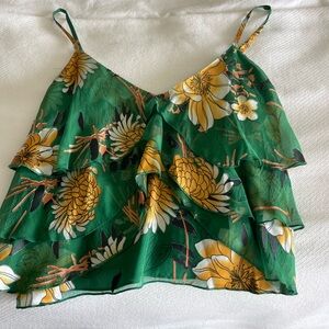 Alice and Olivia silk top. Size Xs worn once!